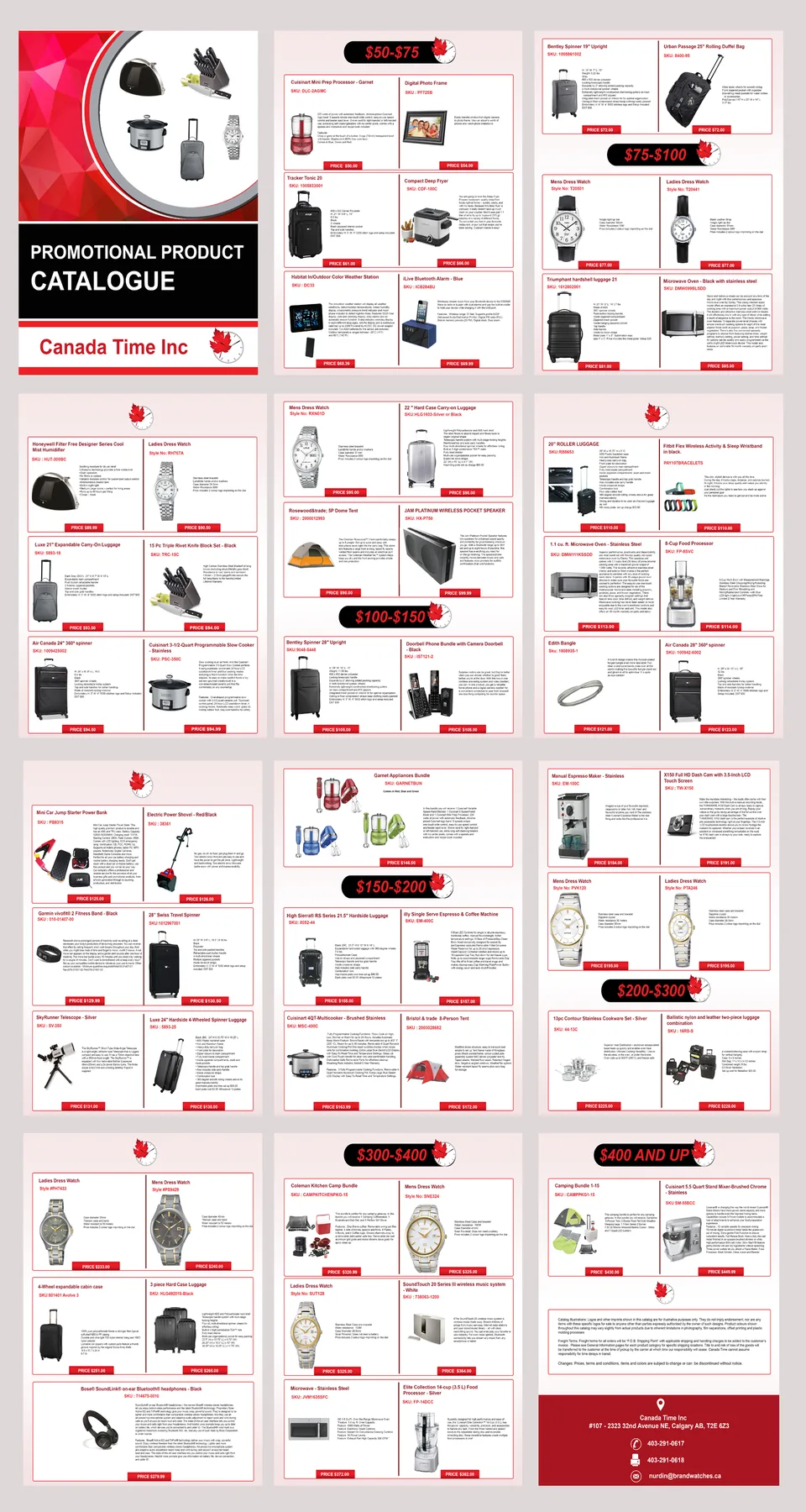 Product catalog spread design